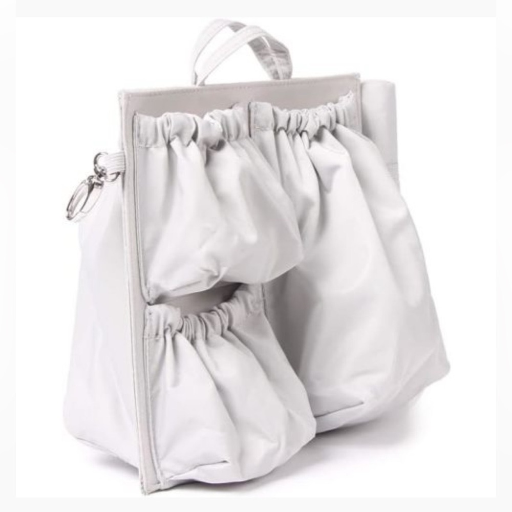 NEW ToteSavvy Mini Diaper Bag Organizer (Soft Grey, 9.5" x 9" x 5")